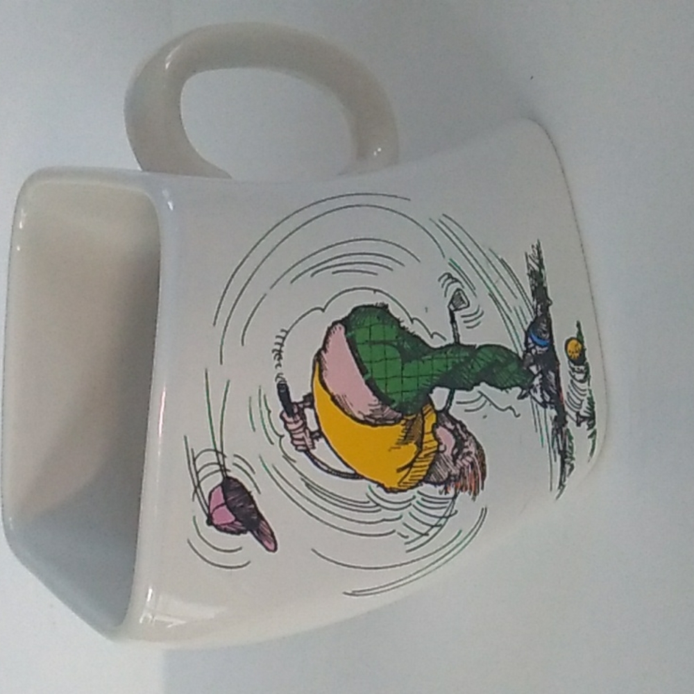 Over swing golf mug, double sided